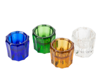 100-3019AM Glass Dappen Dish Amber