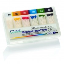 101-APB40 Absorbent Paper Points Bulk Color Coded #40 (200)