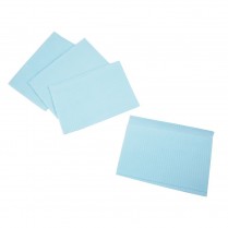 101-PBBL Primo Patient Bib 2-Ply w/Poly 13x18 Blue (500)