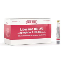 111-99167 Cooke Waite Lidocaine 2% Red 1:100,000 w/Epi (50)
