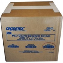 140-L13WH Crosstex Headrest Covers Tissue/Poly 13 x13 White (500)