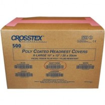 140-L3DR Crosstex Headrest Covers Tissue/Poly 10 x13 Dusty Rose (500)