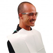 140-WERUEC Polyback Contour Bib White 18"X22" (400)