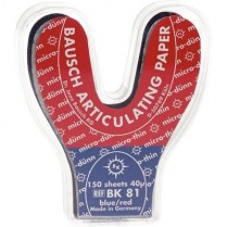 211-BK81 Bausch Artiulating Paper Horseshoe Red/Blue (150)