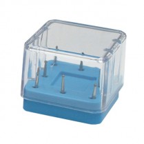 220-50Z400N Zirc Magnetic Bur Block 8 Hole Neon Blue