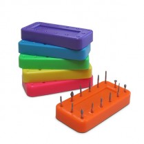 220-50Z403N Zirc Magnetic Bur Block 14 Hole Neon Blue