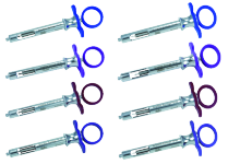 360-7633 Miltex GripRite CW Aspirating Syringe w/Purple Grips