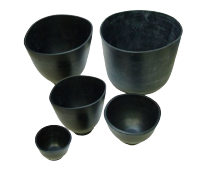 376-1150040 Rubber Mixing Bowls Black X-Large 6-1/2" Dia