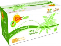 407-BE2340 BeeSure Floral Mask Fern Green L2 (50)