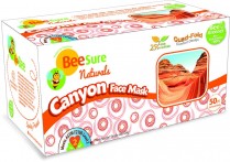 407-BE2410 BeeSure Naturals Earloop Mask Canyon Red L2 (50)