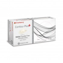 407-CR3227 Cranberry Contour Plus P.F. Nitrile Exam Gloves Medium (100)