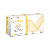 407-CR5817 Cranberry Sigma Pf Latex Gloves Medium (100)