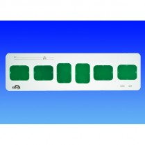 426-23216 Flow Plastic Film Mount 6 Window 4H-2V (100)