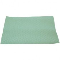 451-917410 Tidi Bib/Towel Teal 3-Ply W/ Poly Waffle (500)