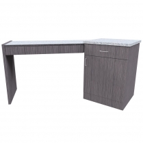  Angled Right Hand Table with 1 Door & Drawer Pedestal