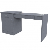  Contact Lens Left Hand Table with 1 Door & Drawer Pedestal