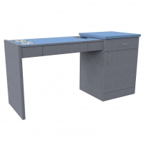  Contact Lens Right Hand Table with 1 Door & Drawer Pedestal