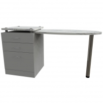  Oval Left Hand Table with 3 Drawer Pedestal