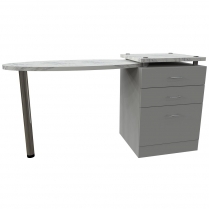  Oval Right Hand Table with 3 Drawer Pedestal