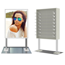  Grandstand with Cove Boutique Glass Shelves - NON-Lit Frame Side