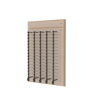 wall eyewear display, frame display, optical frame display, glasses display, glasses on wall