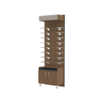  29.5"W Panel + Light Soffit + Cove Boutique Shelves with Storage