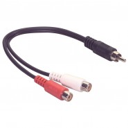 A/V-RC113000-001-YCABLE RCA Male to 2x RCA Female