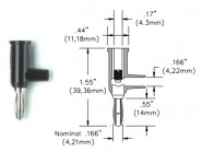 CON-1825010 Pomona - Stackable Banana Jack 15A 5kV - Black (10/pk)