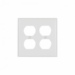 CWD-2150W Double Gang Duplex Wall Plate - White