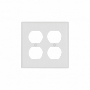CWD-2150W Double Gang Duplex Wall Plate - White
