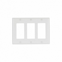 CWD-2163W 3 Gang Decorator Plate - white