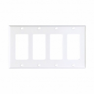 CWD-2164W 4 Gang Decorator Plate - white