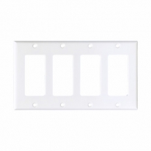 CWD-2164W 4 Gang Decorator Plate - white