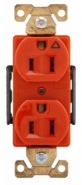 CWD-AHIG5262RN 2P3W Duplex Receptacle 5-15R 15A 125V - Iso Ground Orange