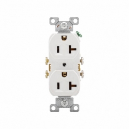 CWD-CR20W Residential Duplex Recepticle - 5-20R 20A 125V - White