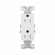 CWD-TR1107W TR Decora Residential Duplex Recepticle - 15A 125V - White