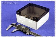 HAM-1554N2GYSL Polycarbonate Enclosure w/Smoked Lid 4.70"x4.70"x2.40"