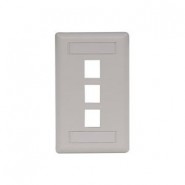 HUB-IFP13EI 3 Port Face Plate - Electric Ivory