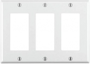 KORA-SWD45231 Three Gang Decora Wall Plate - White