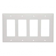 KORA-SWD45241 Four Gang Decora Wall Plate - White