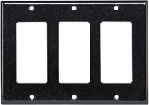 KORA-SWD45553 Three Gang Decora Wall Plate - Black