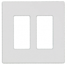 KORA-SWD45621 Screwless Two Gang Decora Wall Plate - White