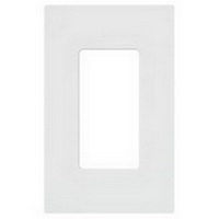 LUT-CW1WH Claro - 1 Gang D&eacute;cor Wall Plate - White