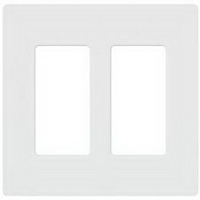 LUT-CW2WH Claro - 2 Gang D&eacute;cor Wall Plate - White