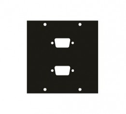 MID-2DB9 FK Custom Panel Insert - 2 DB9/HD15 Knock-out