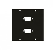 MID-2DB9 FK Custom Panel Insert - 2 DB9/HD15 Knock-out