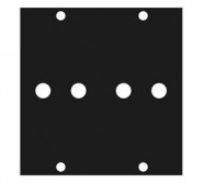 MID-38BANA2 FK Custom Panel Insert - 2 x Dual Banana Receptacles