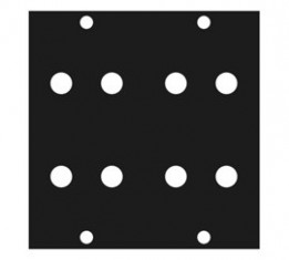 MID-BANA4 FK Custom Panel Insert - 4 x Dual 1/2" Banana Receptacles