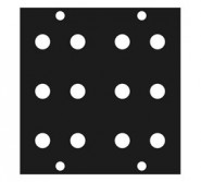 MID-BANA6 FK Custom Panel Insert - 6 x Dual 1/2" Banana Receptacles