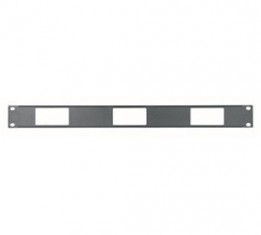 MID-DECP1X3 1U Panel - Mounts 3 Decora Straps